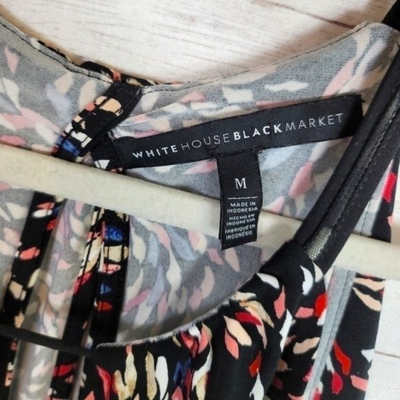 WHBM FLORAL HALTER TOP, SZ MEDIUM - Picture 9 of 12